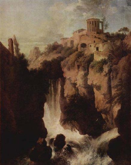 Christian Wilhelm Ernst Dietrich Wasserfalle in Tivoli. oil painting image